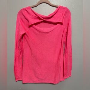 Women’s Lily Pulitzer Open Back Pink Knit Long Sleeve Sweater